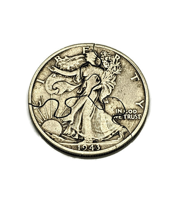 Walking Liberty Half Dollar 3 Piece Puzzle Hand crafted coin