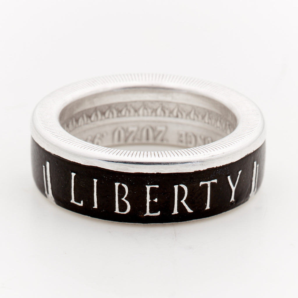 Liberty or Death Silver Coin Ring Patrick Henry Hand crafted