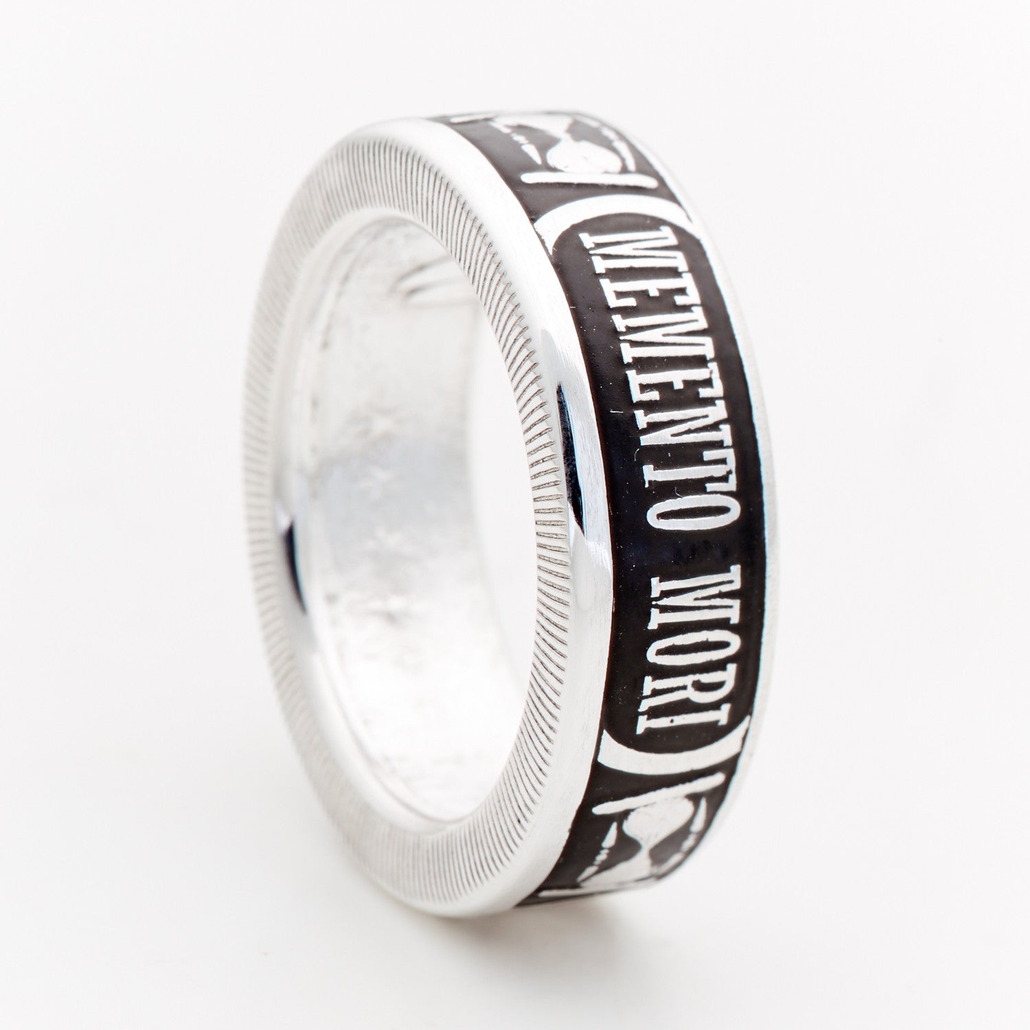 Memento shops Mori 999 Fine Silver 1 Ounce Round Coin Ring