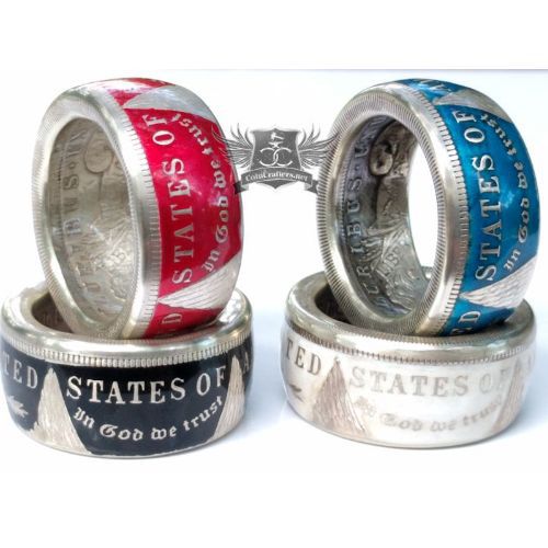 SALE! Colorized Morgan Silver Dollar Coin Ring | Hand-crafted coin ...